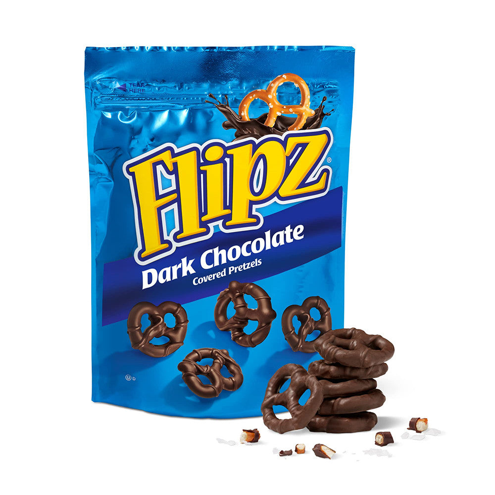 Flipz Dark Chocolate Covered Pretzels, 4 Oz